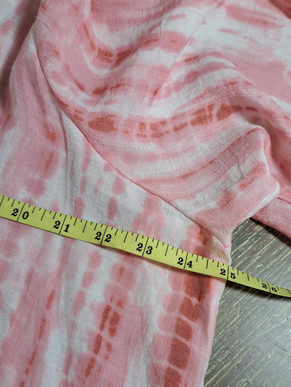 Indigo Rose Pink Tie-Dye Button Front Shirt Dress Bathing Suit Cover Up Size 2X - Picture 9 of 12